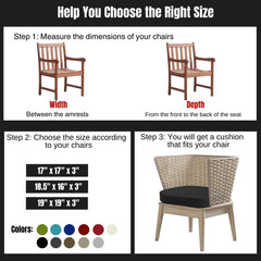 idee-home outdoor chair cushion on patio furniture