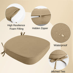 idee-home Outdoor Chair Cushion showing memory foam layer