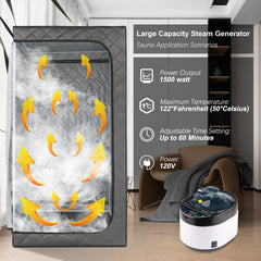 iDOTODO Sauna Steamer with herbal box and hoses included