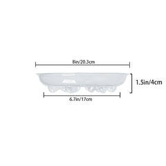 Idyllize 8 inch heavy duty clear plastic plant saucer side view