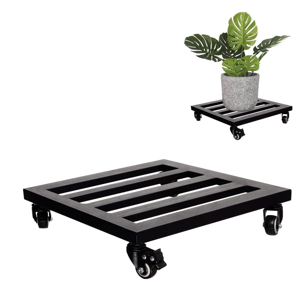 IDZO 14-Inch Plant Caddy front view with 360-degree wheels