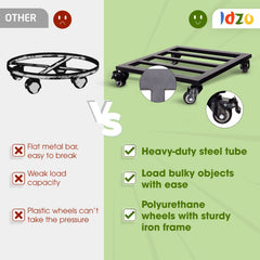IDZO 14-Inch Plant Caddy loaded with plants