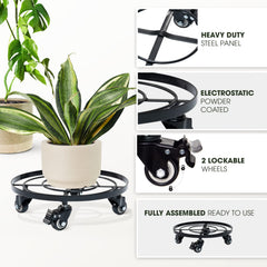 IDZO Plant Caddy side view showing wheels and structure