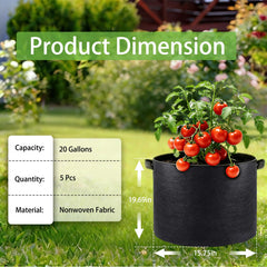 iGarden grow bags stacked for easy storage