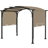 Iheqard Pergola Canopy Replacement Shade Cover Khaki front view