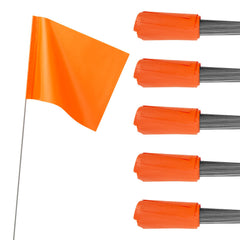 IKAYAS 50 pack orange PVC marking flags front view