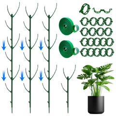 IKKAB plant support stakes pack of 10 with clips and ties