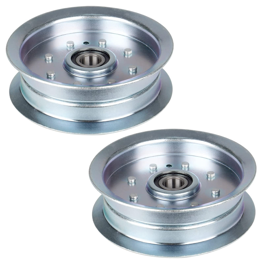 ILONPA Flat Idler Pulley front view with dimensions