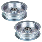 ILONPA Flat Idler Pulley front view with dimensions