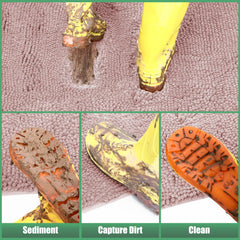IM HOME Chenille Absorbent Door Mat in entryway setting