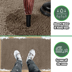 IM HOME Chenille Doormat with textured surface close-up