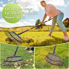 INFLATION Leaf Rake cleaning leaves on a lawn