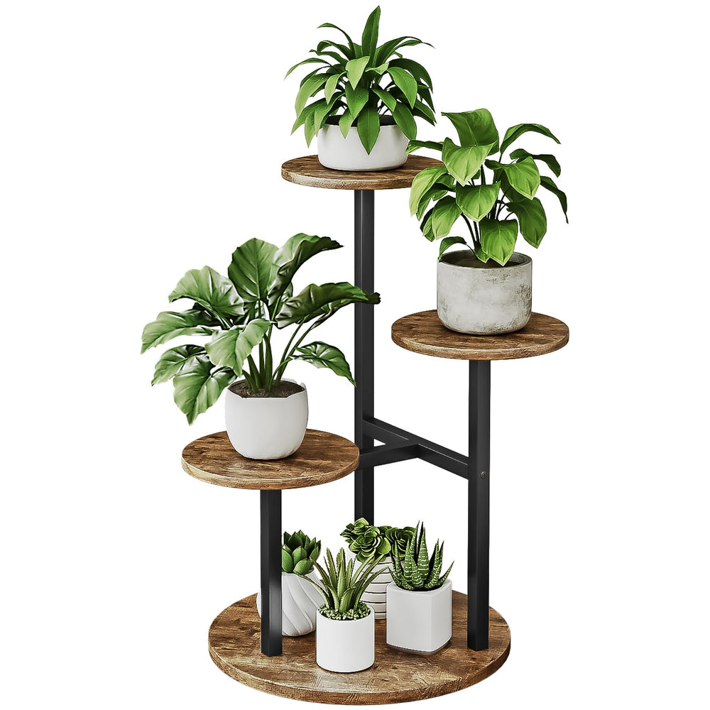 INGIORDAR 4 Tier Plant Stand indoor view with plants
