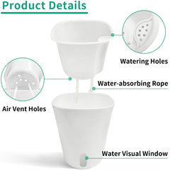 Inner and outer pots of TCBWFY self watering planters