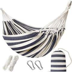 INNO STAGE Double Hammock blue and white front view