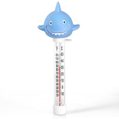 Inpool Floating Pool Thermometer large blue shark front view