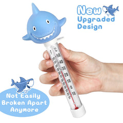 Inpool Floating Pool Thermometer side view with string