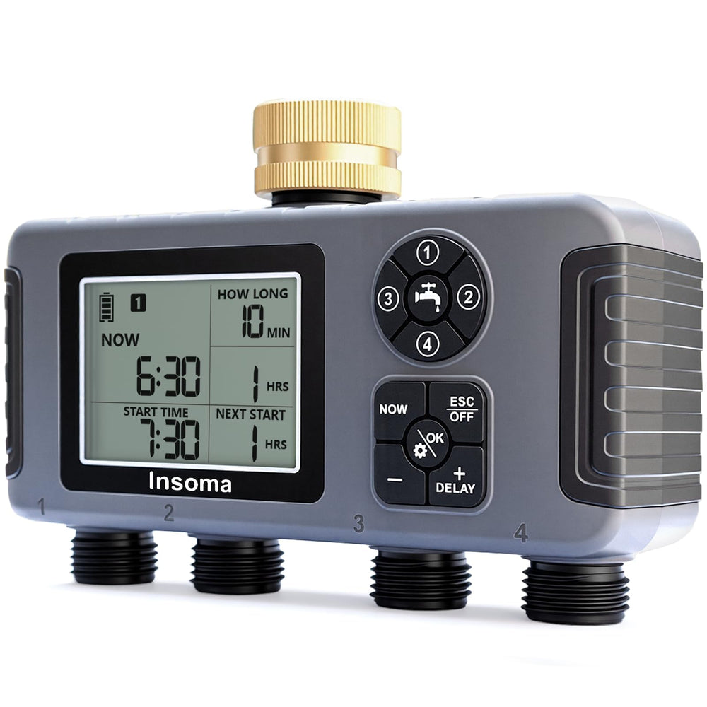 Insoma 4-Zone Water Timer front view with large display
