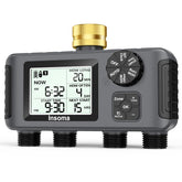 Insoma 4 Zones Sprinkler Timer front view with LCD display