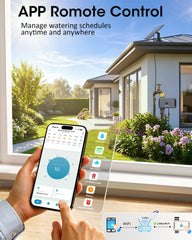 Insoma Solar WiFi Water Timer black model side view