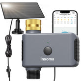 Insoma Solar WiFi Water Timer front view with solar panel
