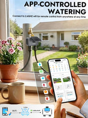 Insoma Solar WiFi Water Timer Type-C charging port close-up
