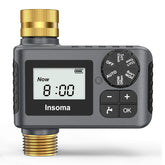 Insoma Sprinkler Timer with brass inlet and outlet front view