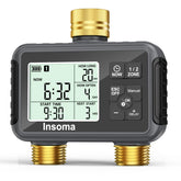 Insoma Water Timer front view with brass fittings