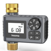 Insoma Water Timer front view with brass inlet and outlet