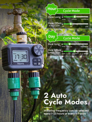 Insoma water timer installed on a garden hose