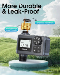 Insoma Water Timer showing large LCD display and controls