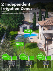 Insoma water timer showing LED display and programming buttons