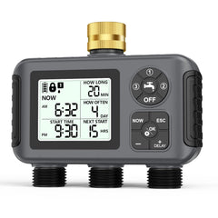 Insoma Water Timer with brass inlet front view