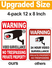 Installation example of Giftape No Trespassing Sign