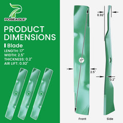 Installation guide for POSEAGLE M145476 Lawn Mower Blades
