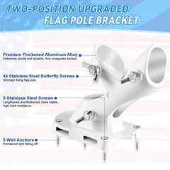 Installation hardware included with REERON flag pole bracket