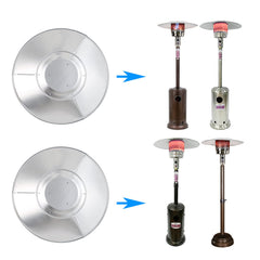 Installation instructions for HQQ outdoor Patio Heater Reflector Shield