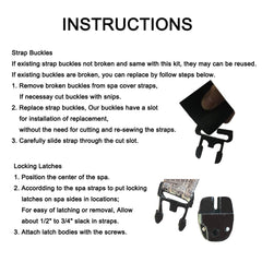 Installation instructions for Huouo Hot Tub Cover Repair Kit