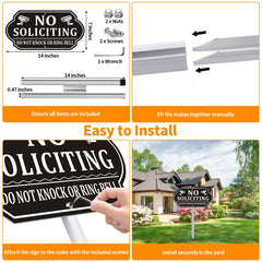 Installation manual for Frohllia No Soliciting Sign