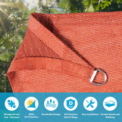 Installation of Amagenix shade sail in garden
