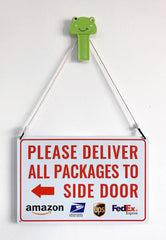 Installation of Bestylez delivery sign on fence