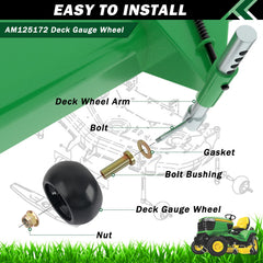 Installation of CheeMuii deck wheels on lawn mower