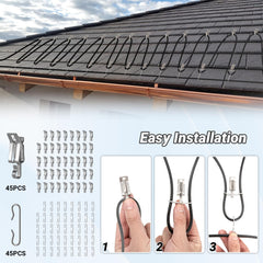 Installation of Eastrexon Roof Heat Tape on a roof