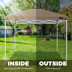 Installation of FLAGLY 12x12ft canopy top on straight leg frame