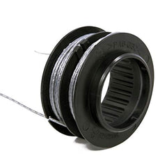 Installation of Greenworks replacement spool on trimmer