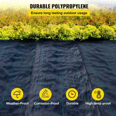 Installation of Happybuy weed barrier fabric in garden
