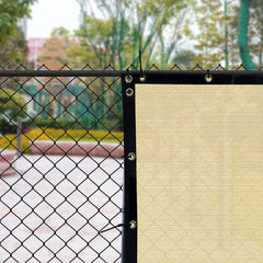 Installation of i COVER Privacy Screen with brass grommets and zip ties