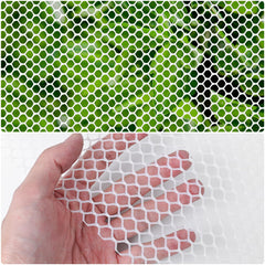 Installation of Miuwauer Plastic Mesh Fence Sheet in a garden