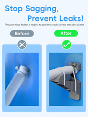 Installation of SHAPON pool pipe holder on outlet