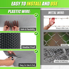 Installation of Sumloty plastic chicken wire with cable ties